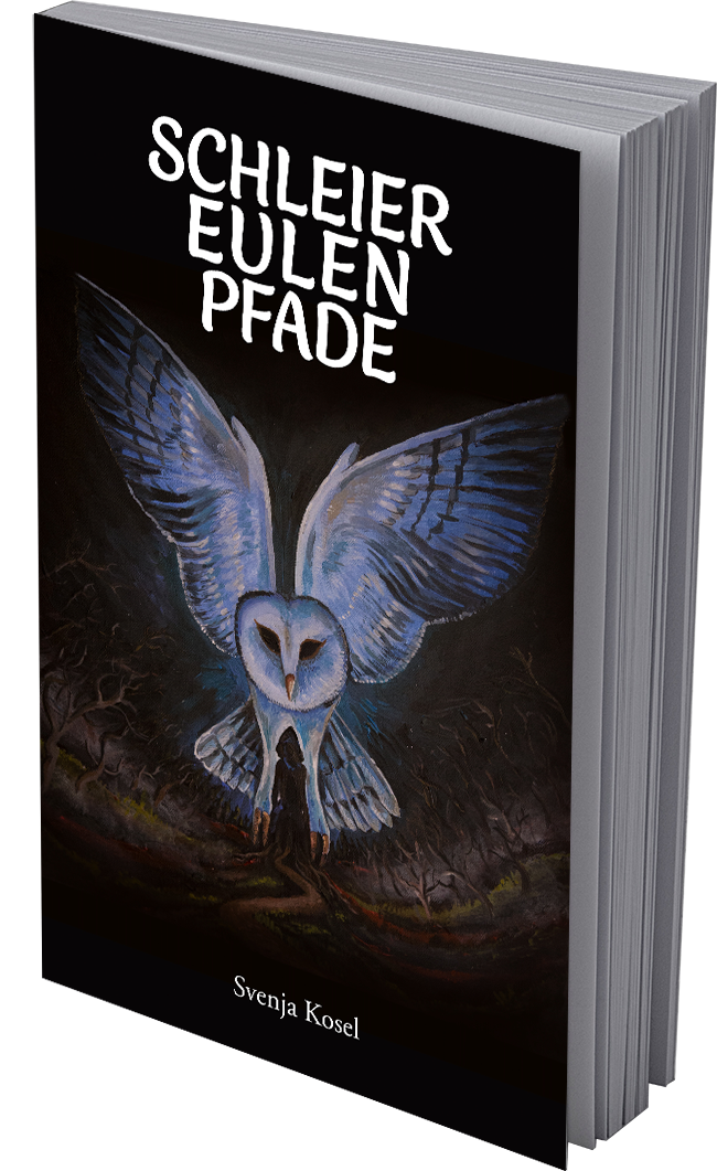 Der neue Fantasyroman Schleiereulenpfade Buchcover von Schleiereulenpfade