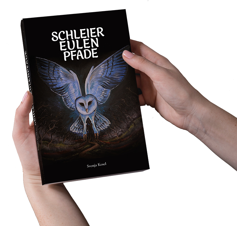 Der neue Fantasyroman Schleiereulenpfade Buchcover von Schleiereulenpfade